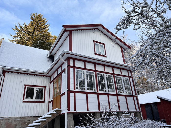 Glazed veranda in winter